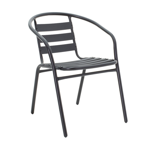 Masa de dining Vergo-Tade metalica, neagra, D60x70 cm