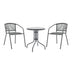 mobilier de gradina Masa de dining Watson-Lindaria set de 3 piese metal-antrenit sticla D60x70 cm