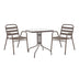 mobilier de gradina Masa de dining Watson-Sussie metal maro-sticla 70x70x70 cm