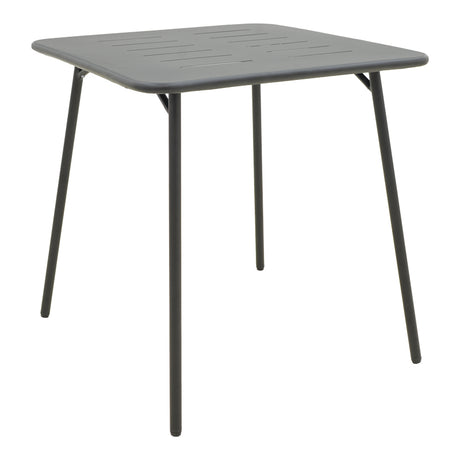 Masă de exterior Moraja, Negru, 70x70x73 cm