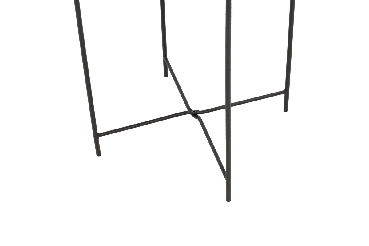 Masa de gradina Caius, Negru, 46x46x52 cm