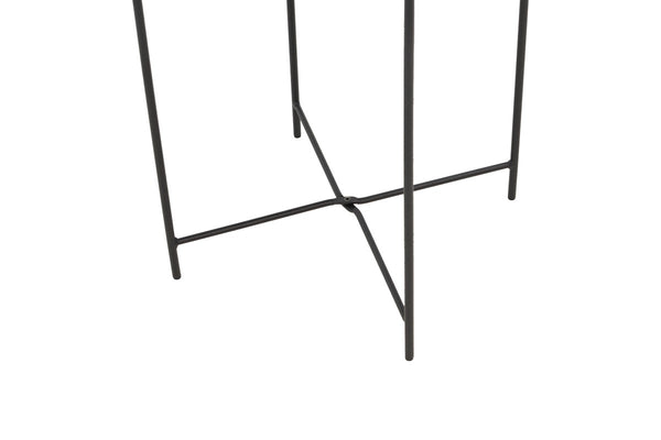 Masa de gradina Caius, Negru, 46x46x52 cm