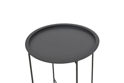 Masa de gradina Caius, Negru, 46x46x52 cm, detaliu produs