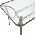 Masa de gradina Ensure – Blat sticla Waterwave 5 mm &, alb, 120x70x70 cm, perspectiva suplimentara