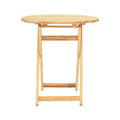 Masa de gradina Letna din lemn de fag solid, Natural, 60x60x74 cm, imagine suplimentara