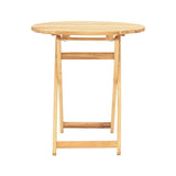 Masa de gradina Letna din lemn de fag solid, Natural, 60x60x74 cm