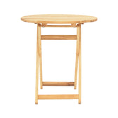 Masa de gradina Letna din lemn de fag solid, Natural, 60x60x74 cm, imagine suplimentara
