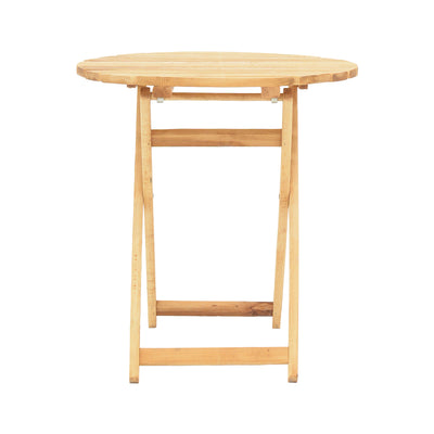 Masa de gradina Letna din lemn de fag solid, Natural, 60x60x74 cm, imagine suplimentara