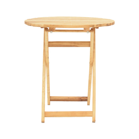 Masa de gradina Letna din lemn de fag solid, Natural, 60x60x74 cm