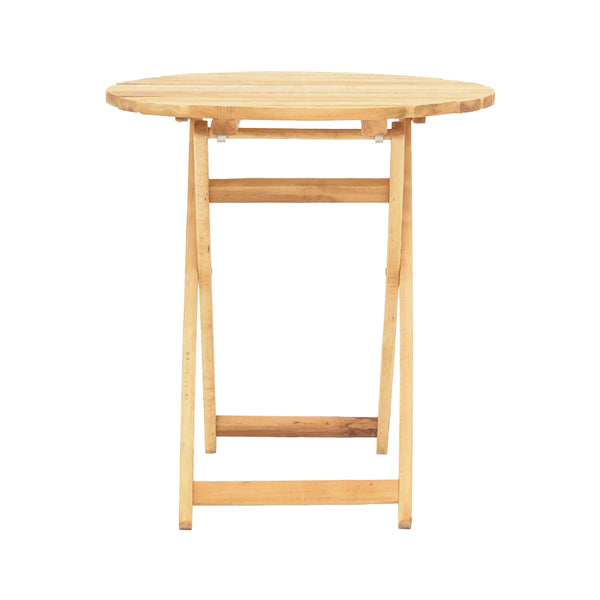 Masa de gradina Letna din lemn de fag solid, Natural, 60x60x74 cm