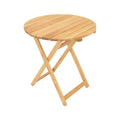 Masa de gradina Letna din lemn de fag solid, Natural, 60x60x74 cm, perspectiva suplimentara