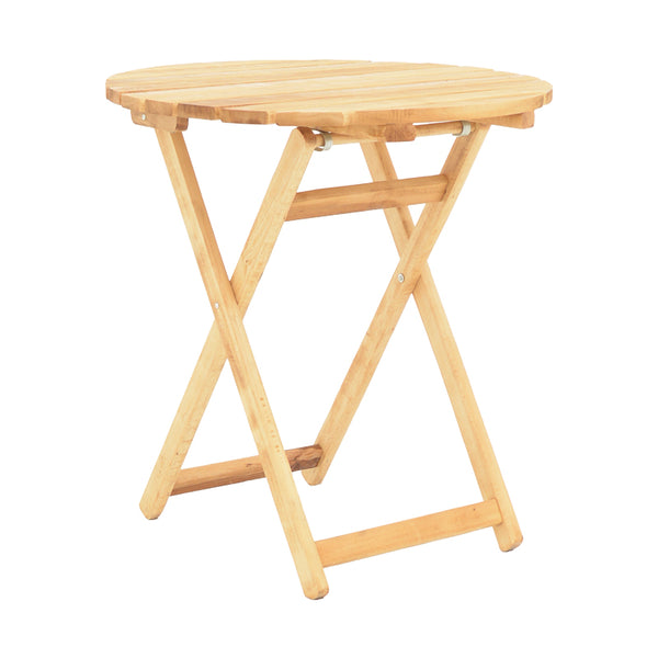 Masa de gradina Letna din lemn de fag solid, Natural, 70x70x75 cm