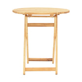 Masa de gradina Letna din lemn de fag solid, Natural, 70x70x75 cm, imagine suplimentara