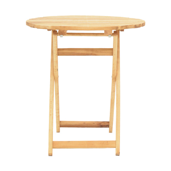 Masa de gradina Letna din lemn de fag solid, Natural, 70x70x75 cm
