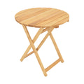 Masa de gradina Letna din lemn de fag solid, Natural, 70x70x75 cm, perspectiva suplimentara