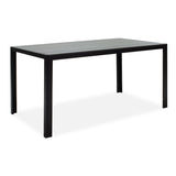 Masa de Gradina Nares, Negru - Gri Inchis, 140x80x72 cm