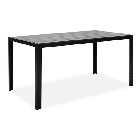 Masa de Gradina Nares, Negru - Gri Inchis, 140x80x72 cm