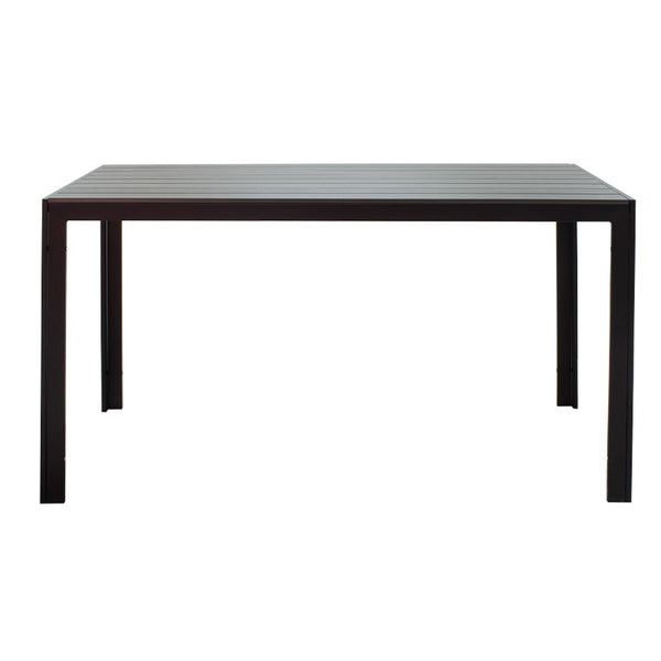 Masa de Gradina Nares, Negru - Gri Inchis, 140x80x72 cm