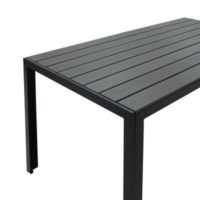 Masa de Gradina Nares, Negru - Gri Inchis, 140x80x72 cm, detaliu produs
