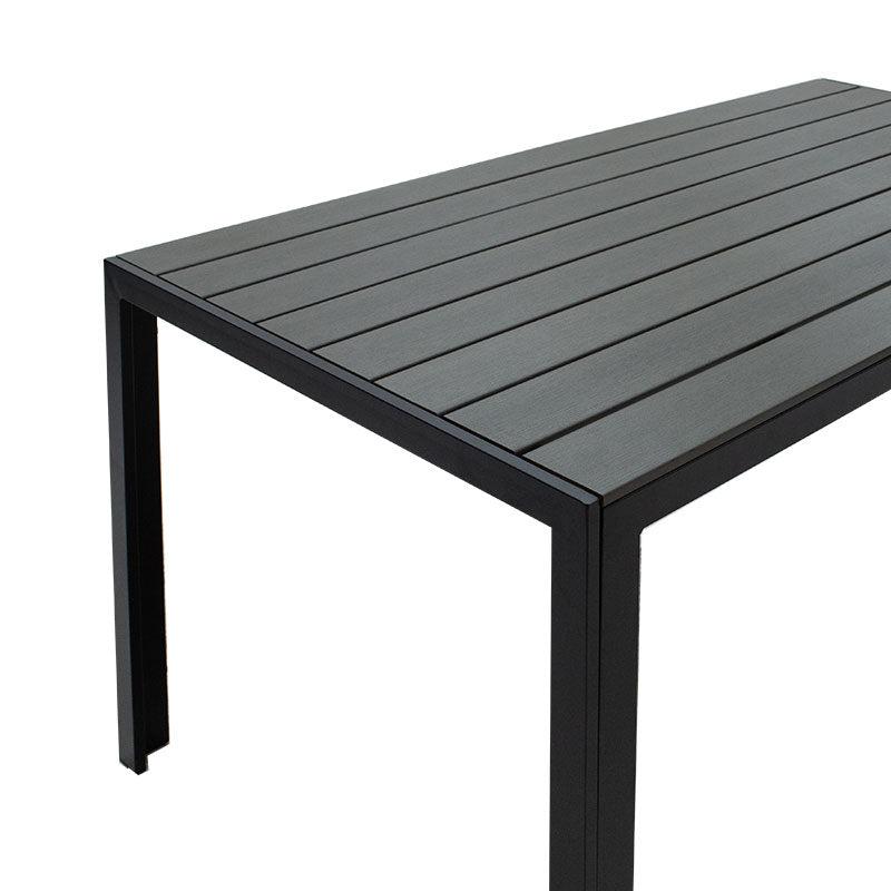 Masa de Gradina Nares, Negru - Gri Inchis, 140x80x72 cm, detaliu produs