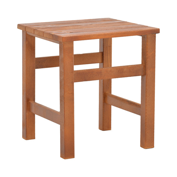 Masa de gradina Summrine de plaja din lemn de fag solid, nuc, 40x40x45 cm