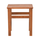 Masa de gradina Summrine de plaja din lemn de fag solid, nuc, 40x40x45 cm