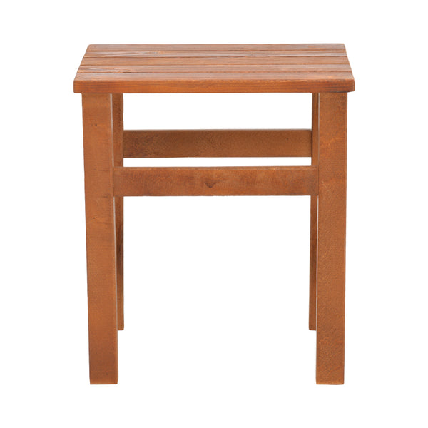 Masa de gradina Summrine de plaja din lemn de fag solid, nuc, 40x40x45 cm