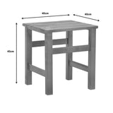 Masa de gradina Summrine de plaja din lemn de fag solid, nuc, 40x40x45 cm