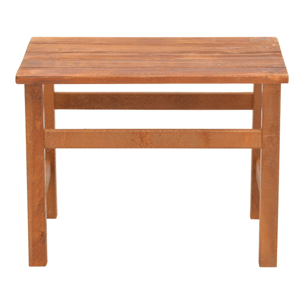 Masa de gradina Summrine de plaja din lemn de fag solid, nuc, 60x40x45 cm