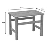 Masa de gradina Summrine de plaja din lemn de fag solid, nuc, 60x40x45 cm