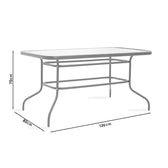 Masa de Gradina Valor, Alb, 120x70x70 cm, perspectiva suplimentara