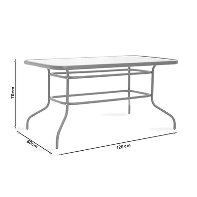 Masa de Gradina Valor, Alb, 120x70x70 cm, perspectiva suplimentara