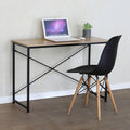 Masa de lucru Bailon, Stejar cu metal, negru, 100x40x70 cm, imagine suplimentara