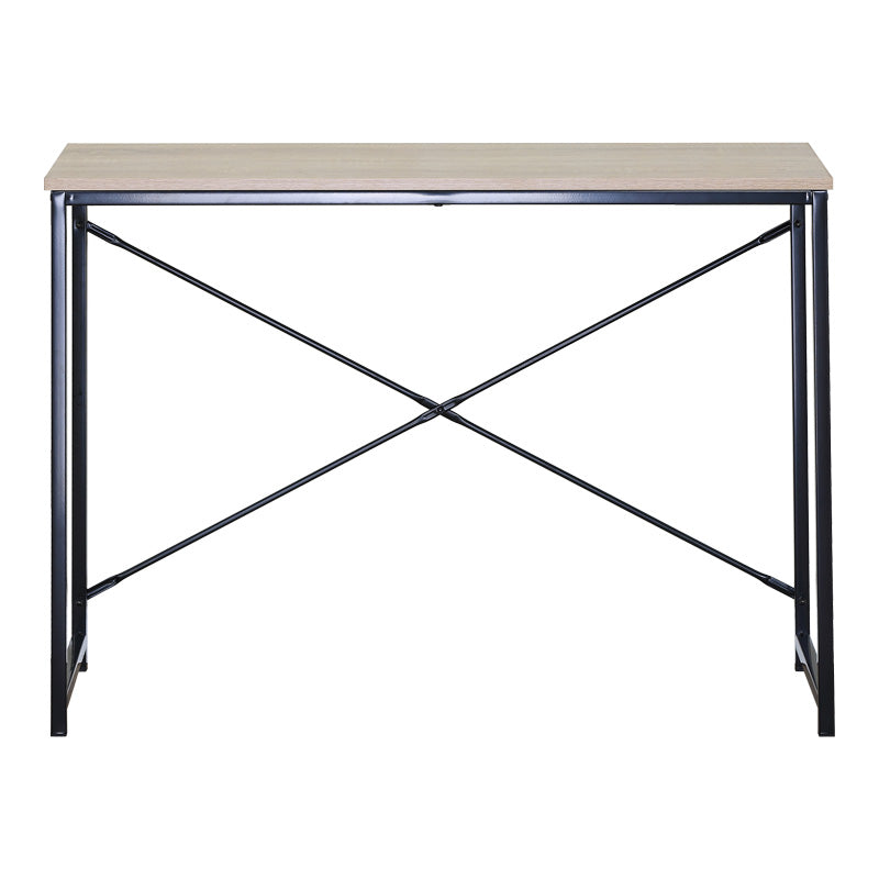 Masa de lucru Bailon, Stejar cu metal, negru, 100x40x70 cm