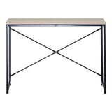 Masa de lucru Bailon, Stejar cu metal, negru, 100x40x70 cm