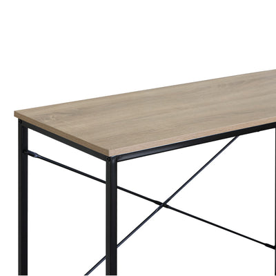 Masa de lucru Bailon, Stejar cu metal, negru, 100x40x70 cm, perspectiva suplimentara