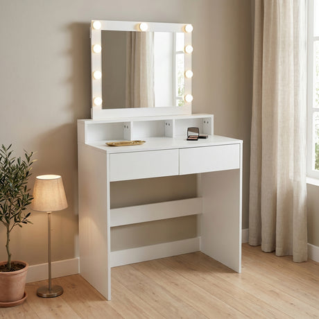 Masa de machiaj Virna, MDF, 80x40x145 cm
