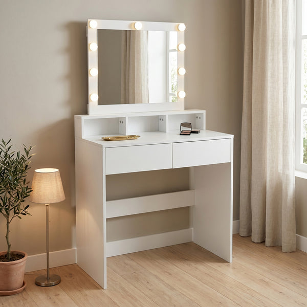 Masa de machiaj Virna, MDF, 80x40x145 cm