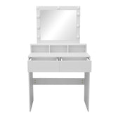 Masa de machiaj Virna, MDF, Alb, 80x40x145 cm, imagine produs 5