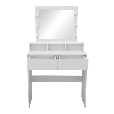 Masa de machiaj Virna, MDF, Alb, 80x40x145 cm, imagine produs 5