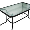 Masa de metal si sticla neagra Valor, 110x60x70 cm, perspectiva suplimentara