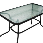 Masa de metal si sticla neagra Valor, 110x60x70 cm, perspectiva suplimentara