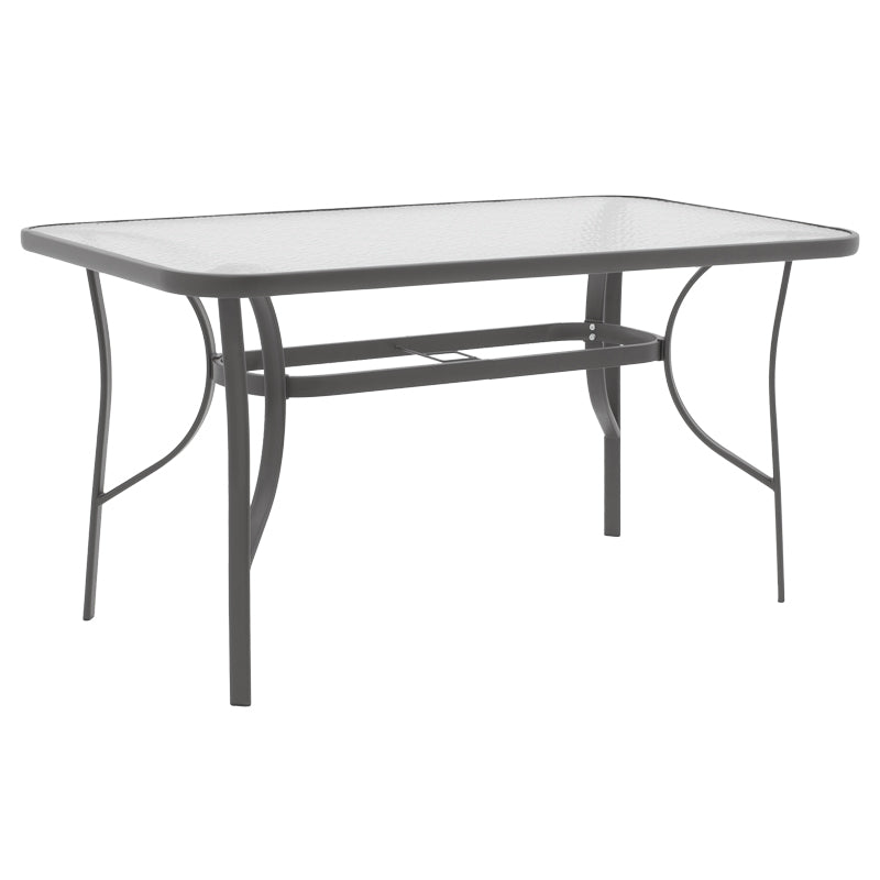 Masa de sufragerie Calan-Ensure set de 7 metal antracit inchis si textil, antracit, 140x80x70 cm, imagine suplimentara