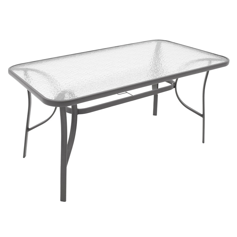 Masa de sufragerie Calan-Ensure set de 7 metal antracit inchis si textil, antracit, 140x80x70 cm, perspectiva suplimentara