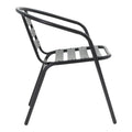 Masă de sufragerie cu funcție de dining Valor-Tade, Set 5 piese, Metal negru-Glas, 110x60x70 cm, perspectiva suplimentara