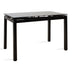 Masa de sufragerie extensibila Finn sticla 8mm picioare negre 110-170x70x75cm