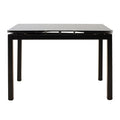Masa de sufragerie extensibila Finn sticla 8mm picioare, negre, 110-170x70x75 cm, detaliu produs