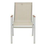 Masa de sufragerie Kliton - Azelie set de 3 aluminiu, alb, 80x80x74 cm