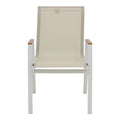 Masa de sufragerie Kliton - Azelie set de 5 aluminiu, alb, 80x80x74 cm, foto produs