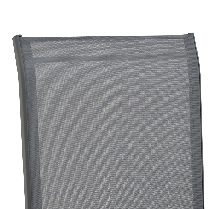 Masa de sufragerie Nares-Azelie C set 5 aluminiu antracit si textilena cu placaj, Natural, 140x80x72 cm, foto produs 7